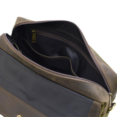 Canvas and leather laptop bag RHc-1812-4lx from TARWA