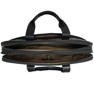 Leather bag Italico 7044-40 nero black