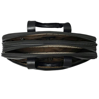Leather bag Italico 7044-40 nero black