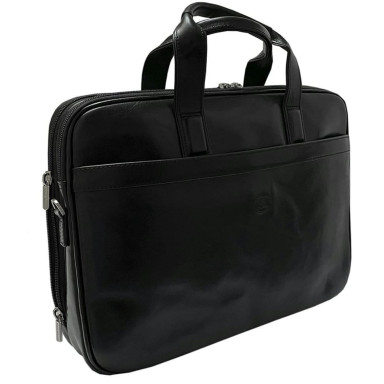 Leather bag Italico 7044-40 nero black