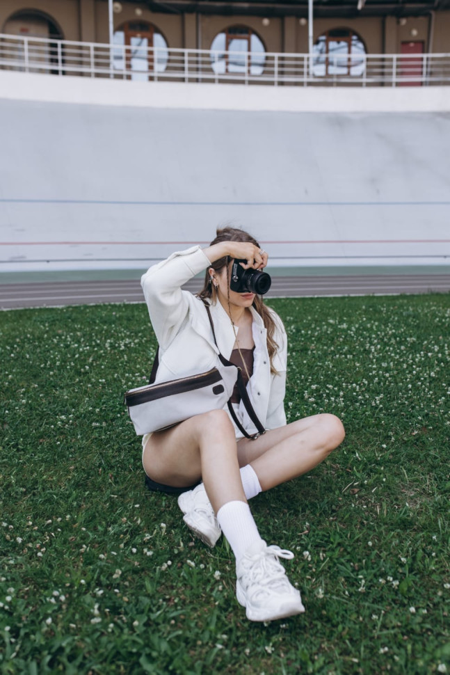 Сумка бананка для фотоапарата шкіра та канвас TARWA RCj-1313-4lx