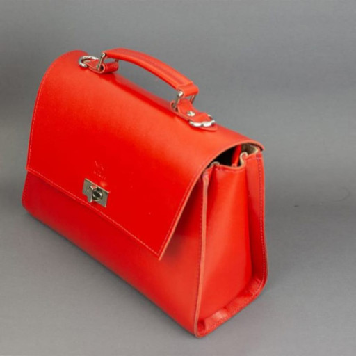 Жіноча шкіряна сумка Classic червона