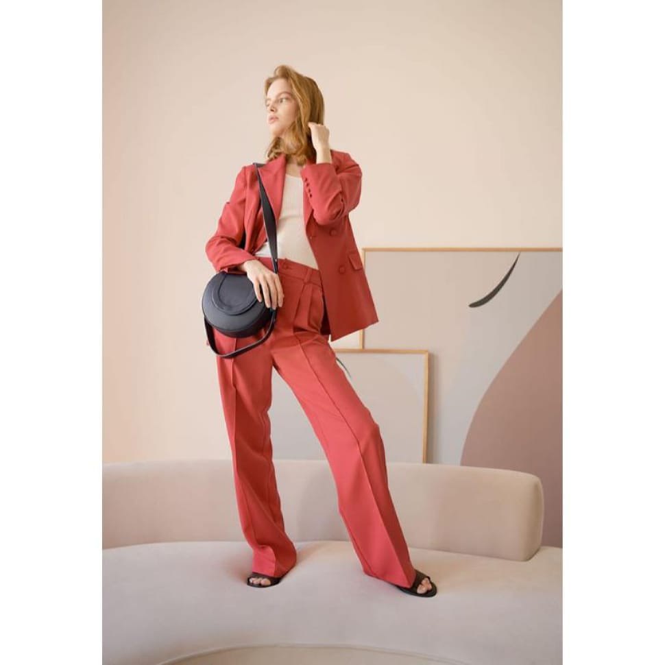 Жіноча шкіряна сумка Mandy темно-синя