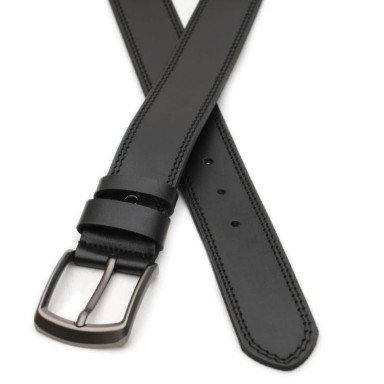 Широкий Мужской кожаный ремень 4,5 см V1115GX20-black