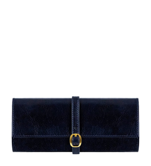 Шкіряний жіночий дорожній ювелірний футляр Madame Bovary - синій Time Resistance 5240901