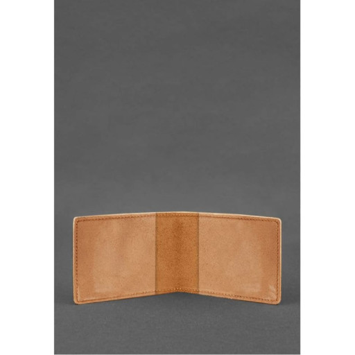 Шкіряна обкладинка для посвідчення учасника бойових дій світло-коричнева Crazy Horse