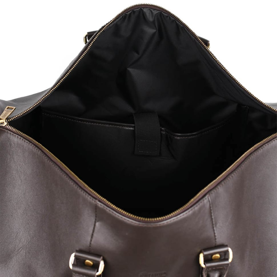 Large leather travel bag 61cm TARWA GC-9551-4lx brown Nappa