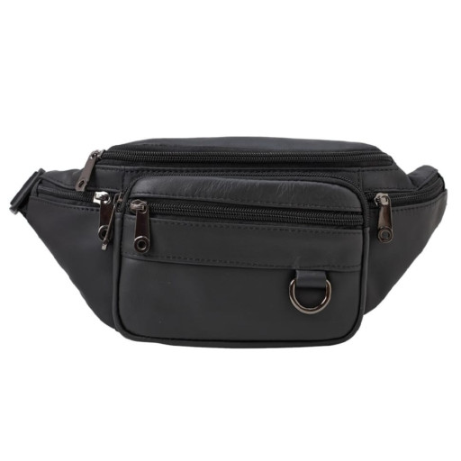Чоловіча шкіряна сумка пояска BUFFALO BAGS M9044A чорна