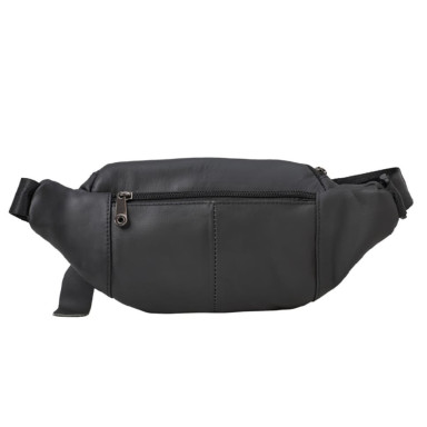 Чоловіча шкіряна сумка пояска BUFFALO BAGS M9044A чорна