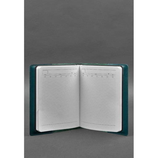 Шкіряна обкладинка для блокнота 6.0 (софт-бук) зелена