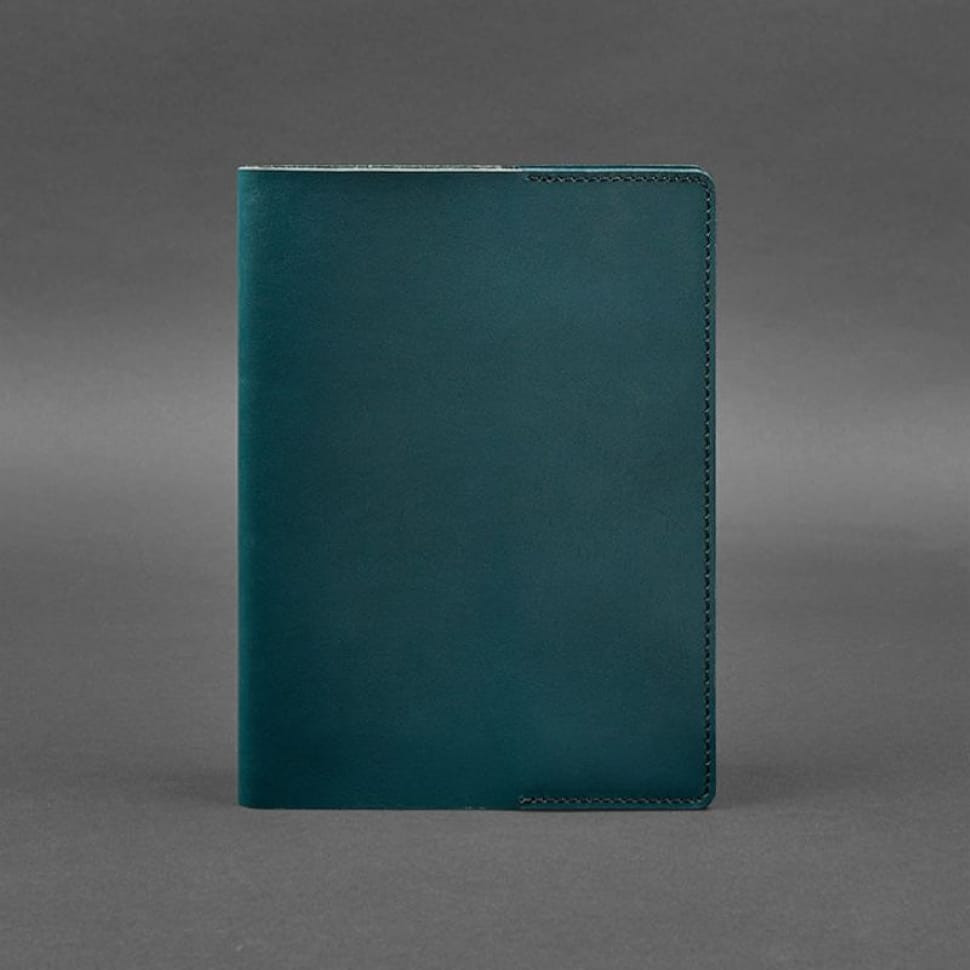 Шкіряна обкладинка для блокнота 6.0 (софт-бук) зелена