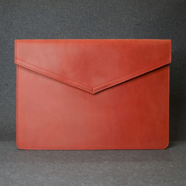 Leather case for MacBook 12' Crazy Horse leather, red