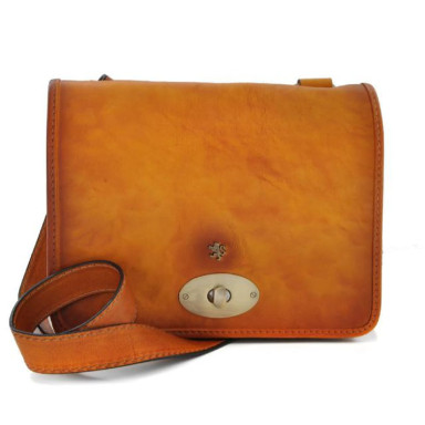 Pratesi BCO122/27 - Cross Body Bag Portalettere Small in cow leather Bruce Cognac