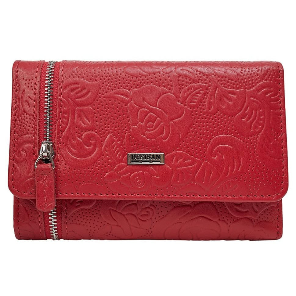 Гаманець жіночий Desisan 154-424 червоні квіти