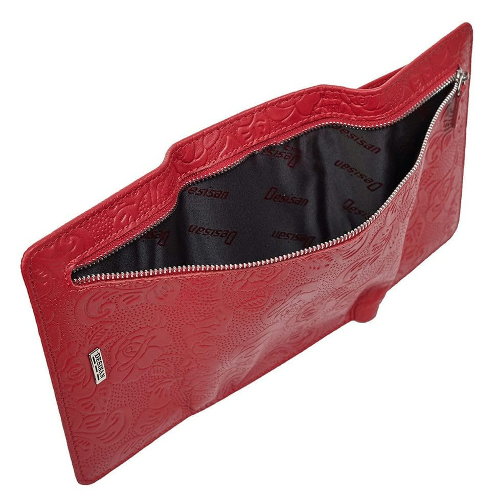 Гаманець жіночий Desisan 154-424 червоні квіти