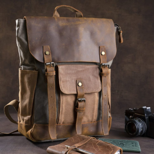 Рюкзак комбінований дорожній Vintage 20113 Сірий