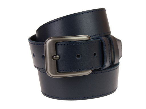 Ремінь чоловічий шкіряний джинсовий одна строчка SULLIVAN 112-73 (7.5) 115-150 см синій