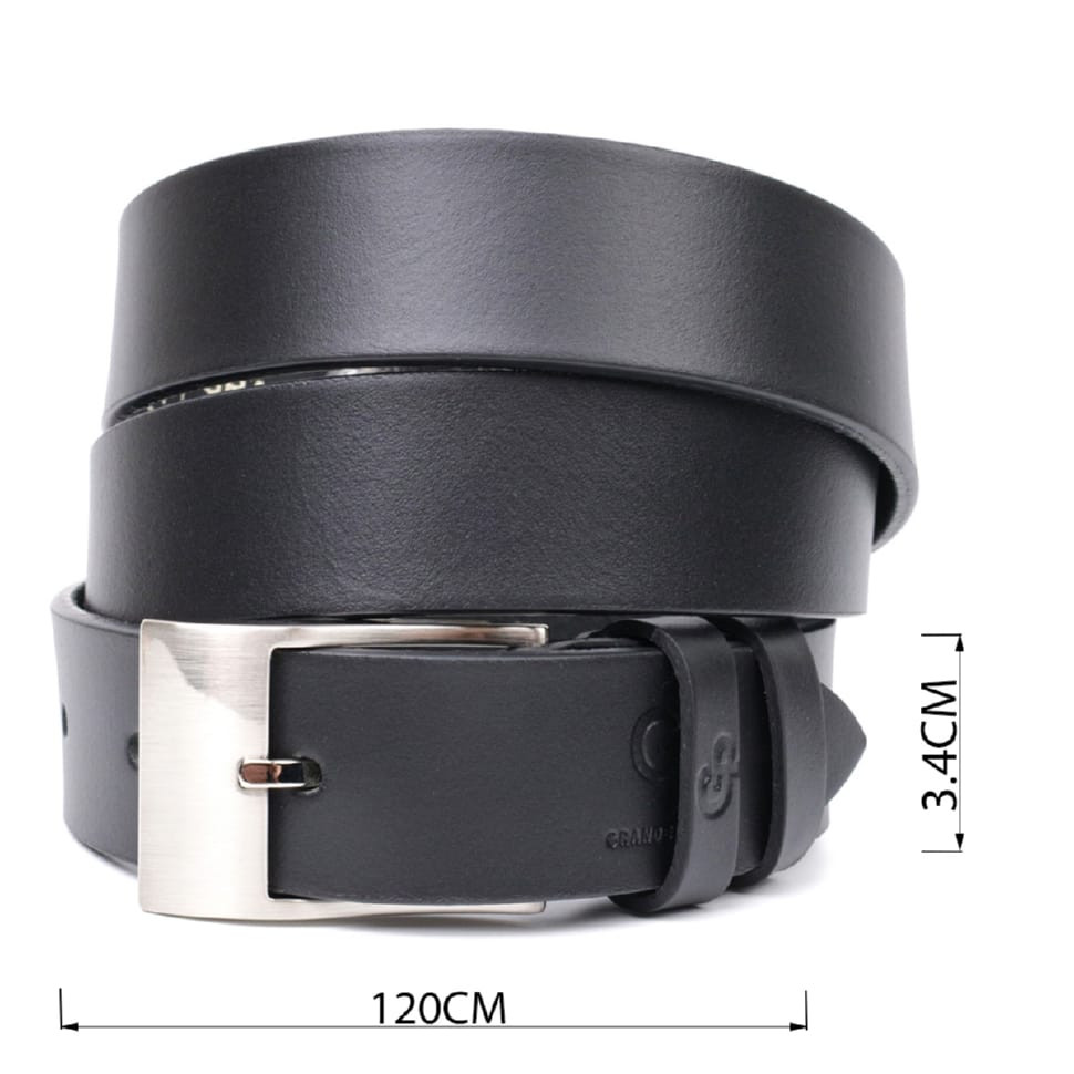 Класичний пояс під штани для чоловіків із натуральної шкіри GRANDE PELLE 11688 Чорний
