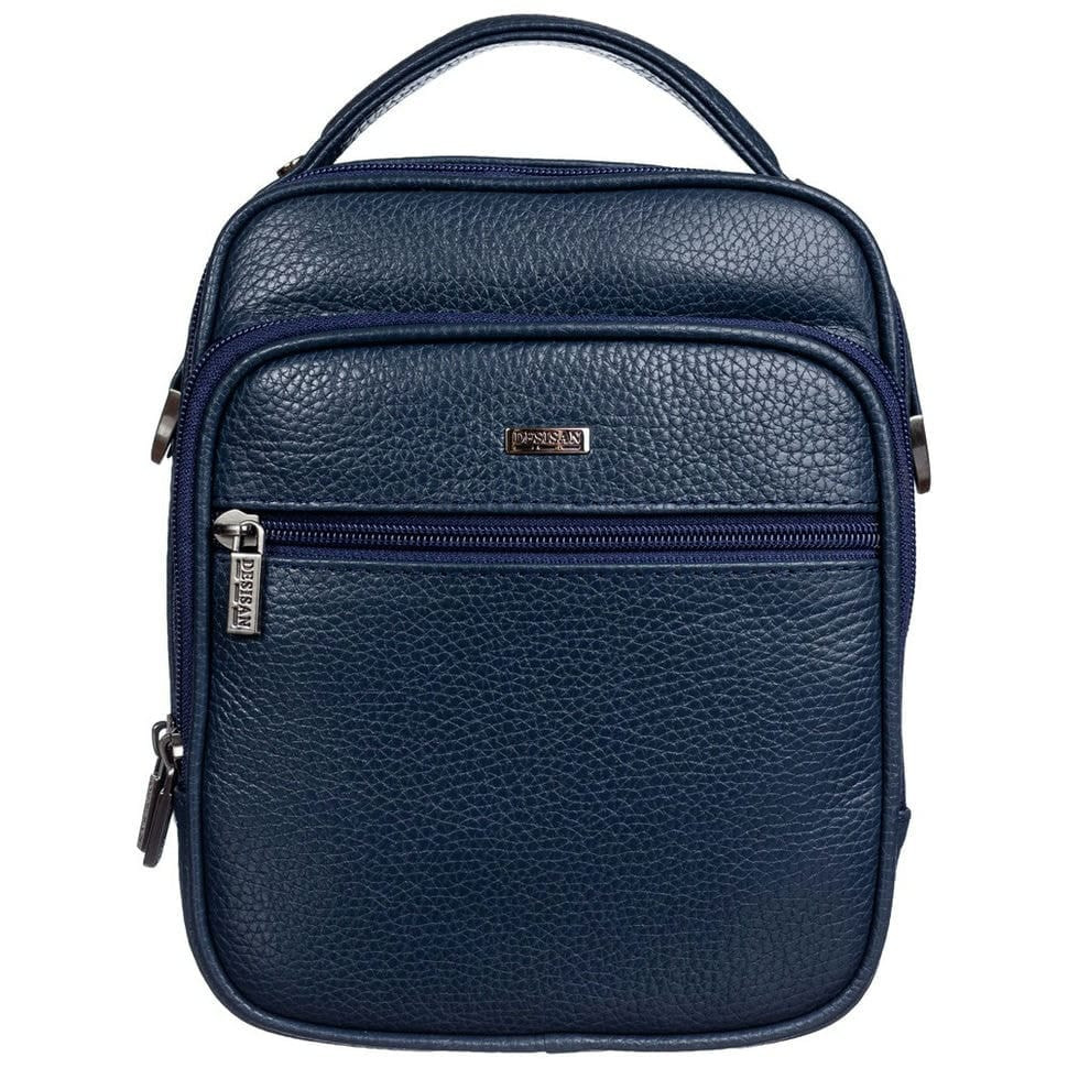 Барсетка м'яка шкіряна Desisan 3022-315 синій флотар