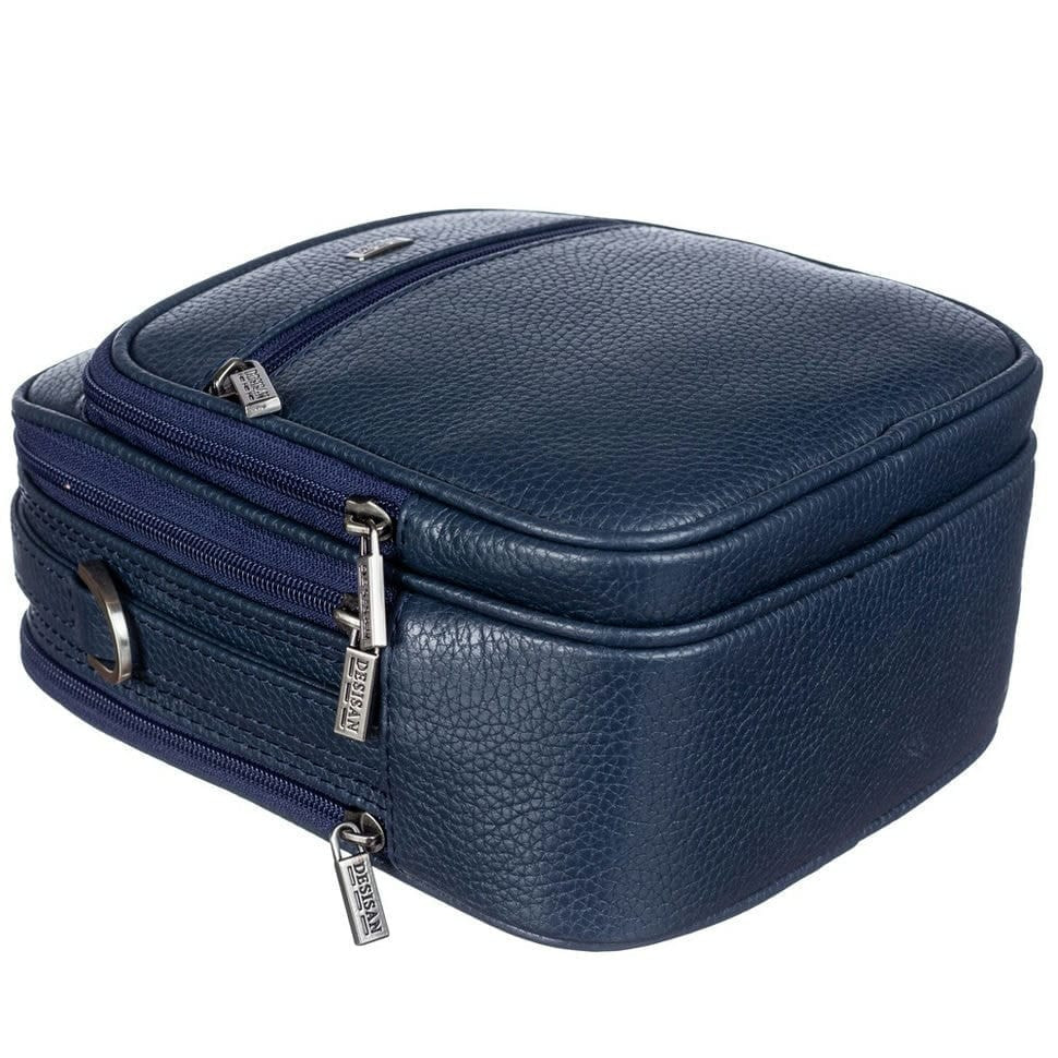 Барсетка м'яка шкіряна Desisan 3022-315 синій флотар