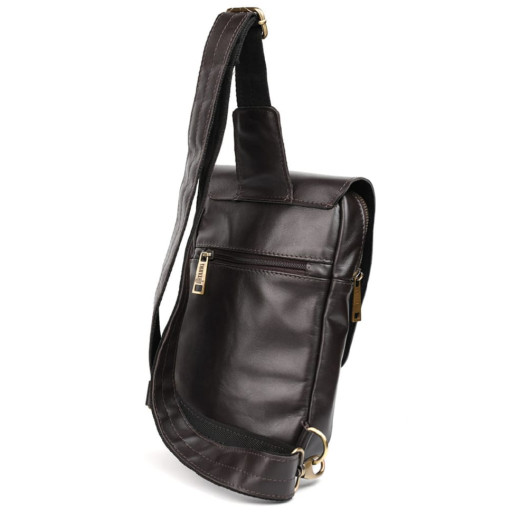 Чоловічий шкіряний рюкзак слінг GC-6403-4lx TARWA коричнева наппа