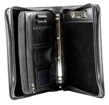 Папка для документов из кожзаменителя AMO SSBW01 чёрная