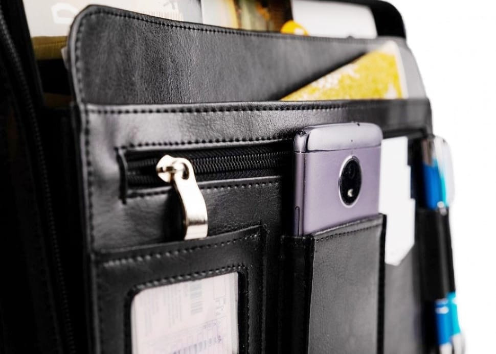 Leatherette document folder AMO SSBW01 black