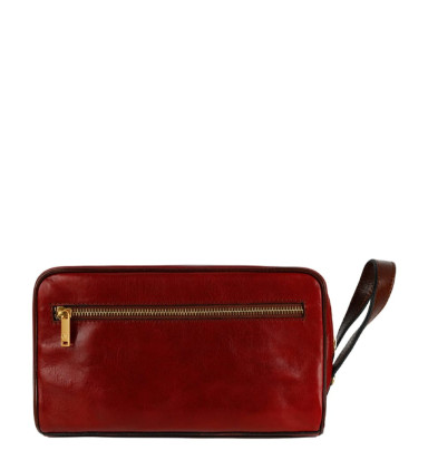 Жіноча шкіряна косметичка Dopp Kit - All the Kings Men - Червоний колір - Time Resistance 5231901W