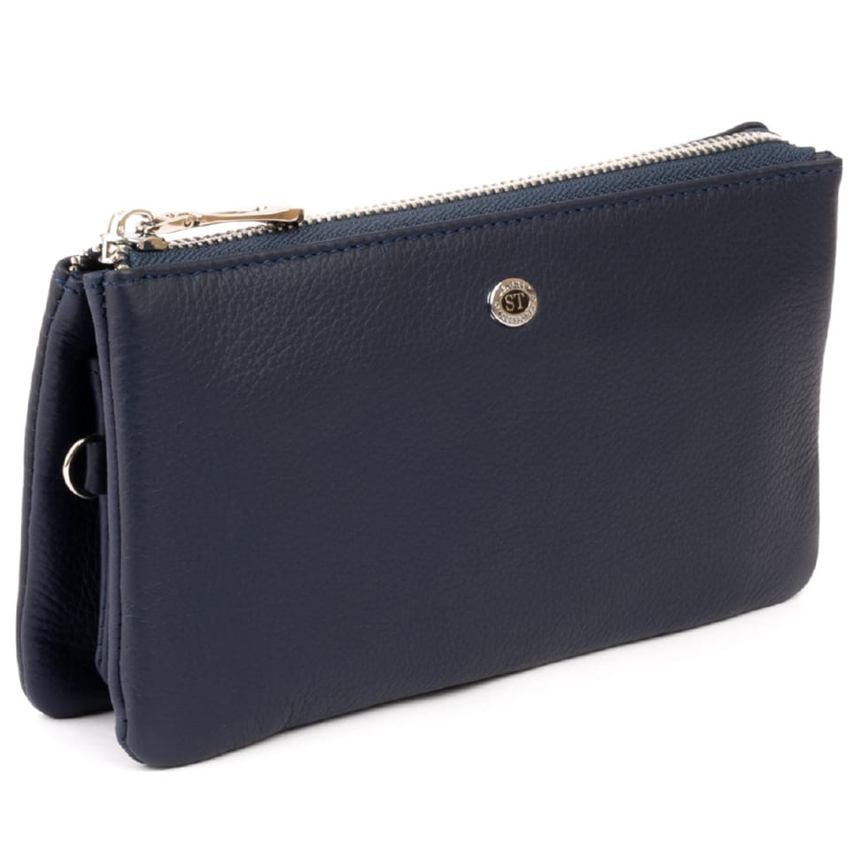 Textured men's money wallet made of genuine leather with crocodile embossing CANPELLINI 21943 Brown