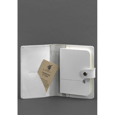 Leather cover for passport 3.0 white