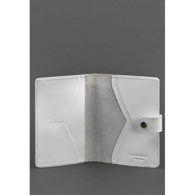 Leather cover for passport 3.0 white