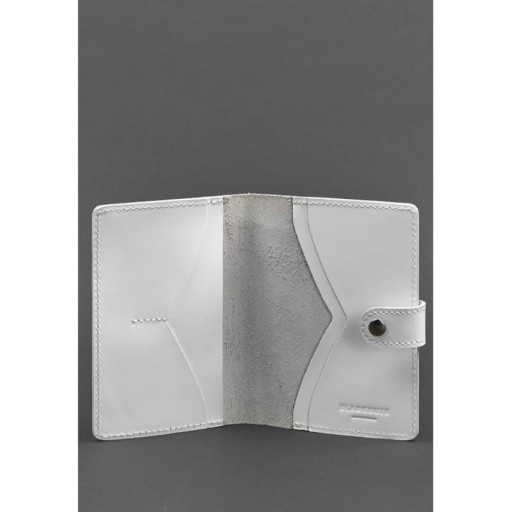 Шкіряна обкладинка для паспорта 3.0 біла