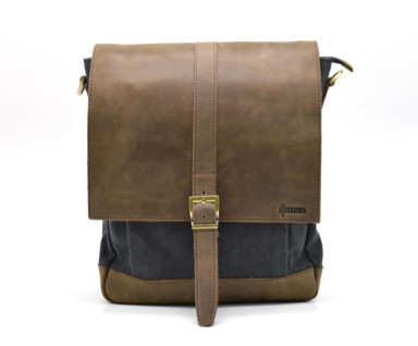 Men's shoulder bag canvas + leather RG-1811-4lx TARWA