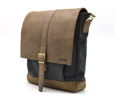 Men's shoulder bag canvas + leather RG-1811-4lx TARWA