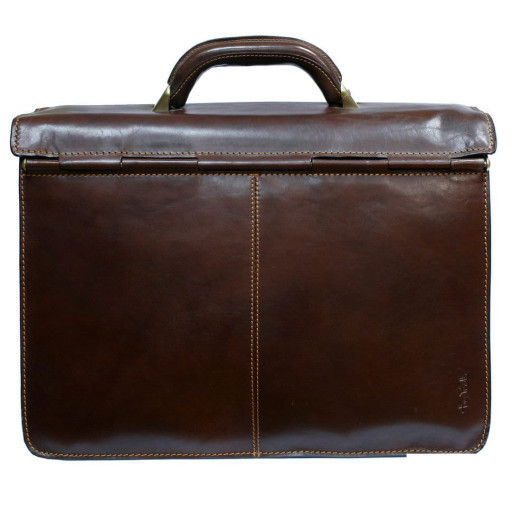 Шкіряний портфель Italico 8071 moro коричневий