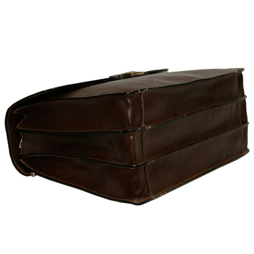 Шкіряний портфель Italico 8071 moro коричневий