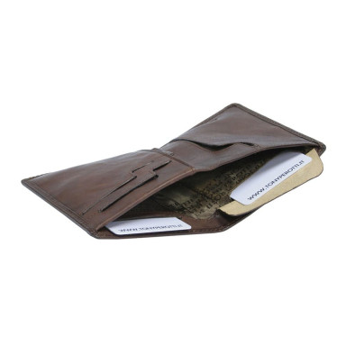 Leather wallet Varsavia 3480 caffe brown
