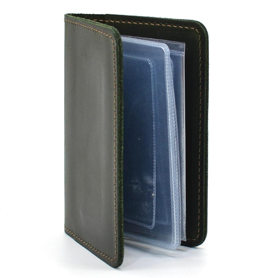 Обкладинка шкіряна для ID паспорта прав зелена TARWA RE-5011-4sa