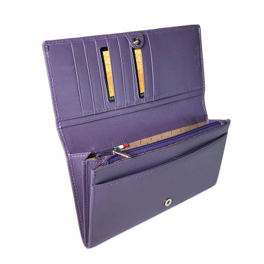 Leather wallet New Rainbow 3435 viola lilac