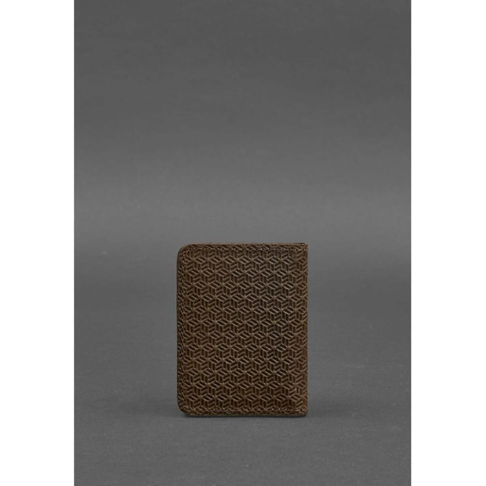 Чоловіча шкіряна обкладинка для ID-паспорта та водійських прав 4.0 Карбон темно-коричневий