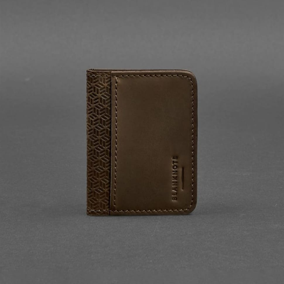 Чоловіча шкіряна обкладинка для ID-паспорта та водійських прав 4.0 Карбон темно-коричневий
