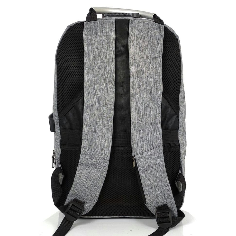 Текстильний сірий чоловічий рюкзак для ноутбука Tiding Bag BPT01-CV-9006G