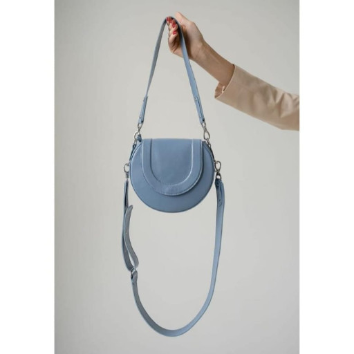 Жіноча шкіряна сумка Mandy блакитна