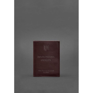 Leather cover for officer ID 9.0 burgundy
