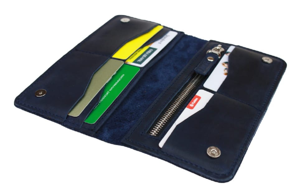 Кошелек мужской кожаный большой SULLIVAN 103-40(10) синий
