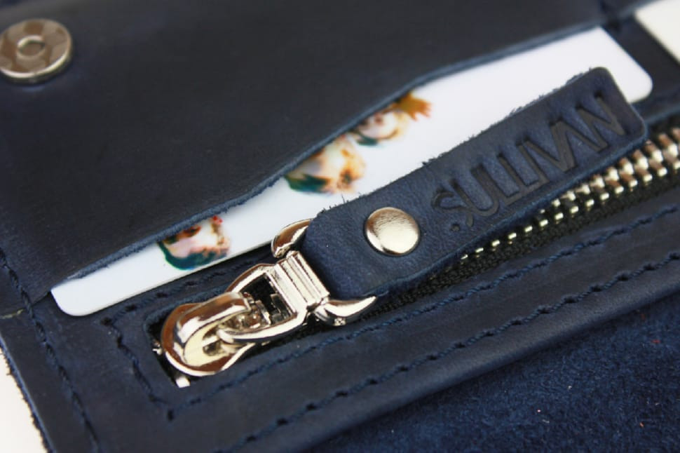 Кошелек мужской кожаный большой SULLIVAN 103-40(10) синий