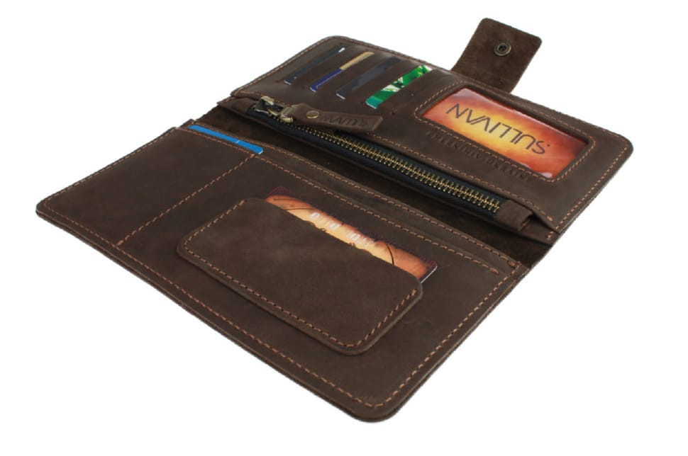 Кошелек женский кожаный под паспорт SULLIVAN 80215(10) коричневый