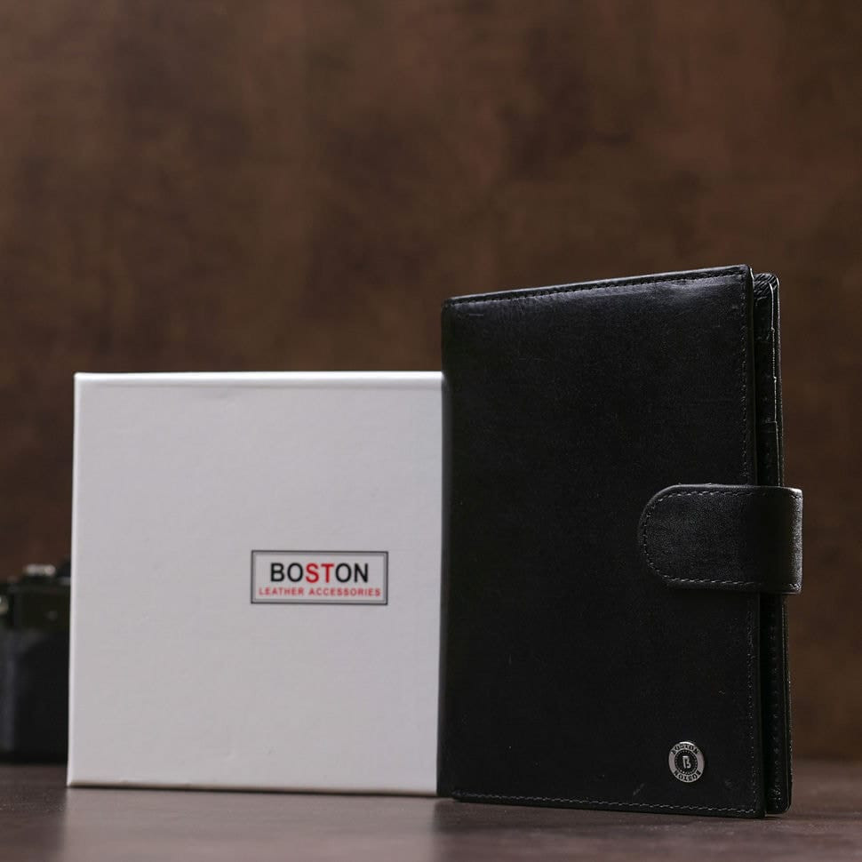 Чоловік місткий гаманець Boston 18817 Чорний