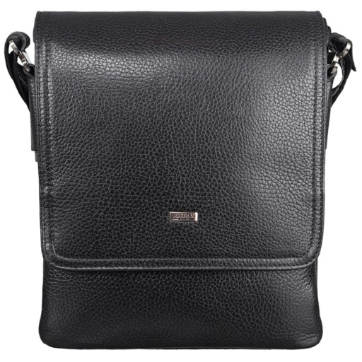 Барсетка м'яка шкіряна DESISAN 1359-01 дрібний чорний флотар