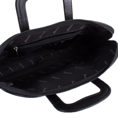Портфель кожаный Desisan 321-011 черный флотар